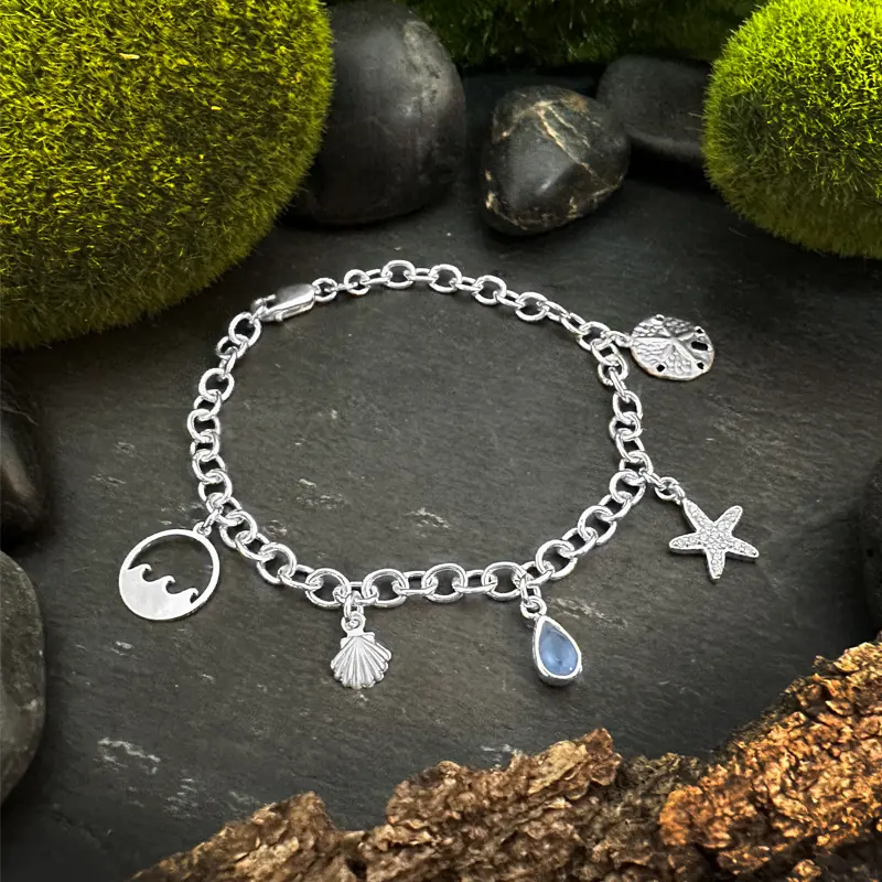 Sterling Silver Pave CZ Tiny Starfish Charm